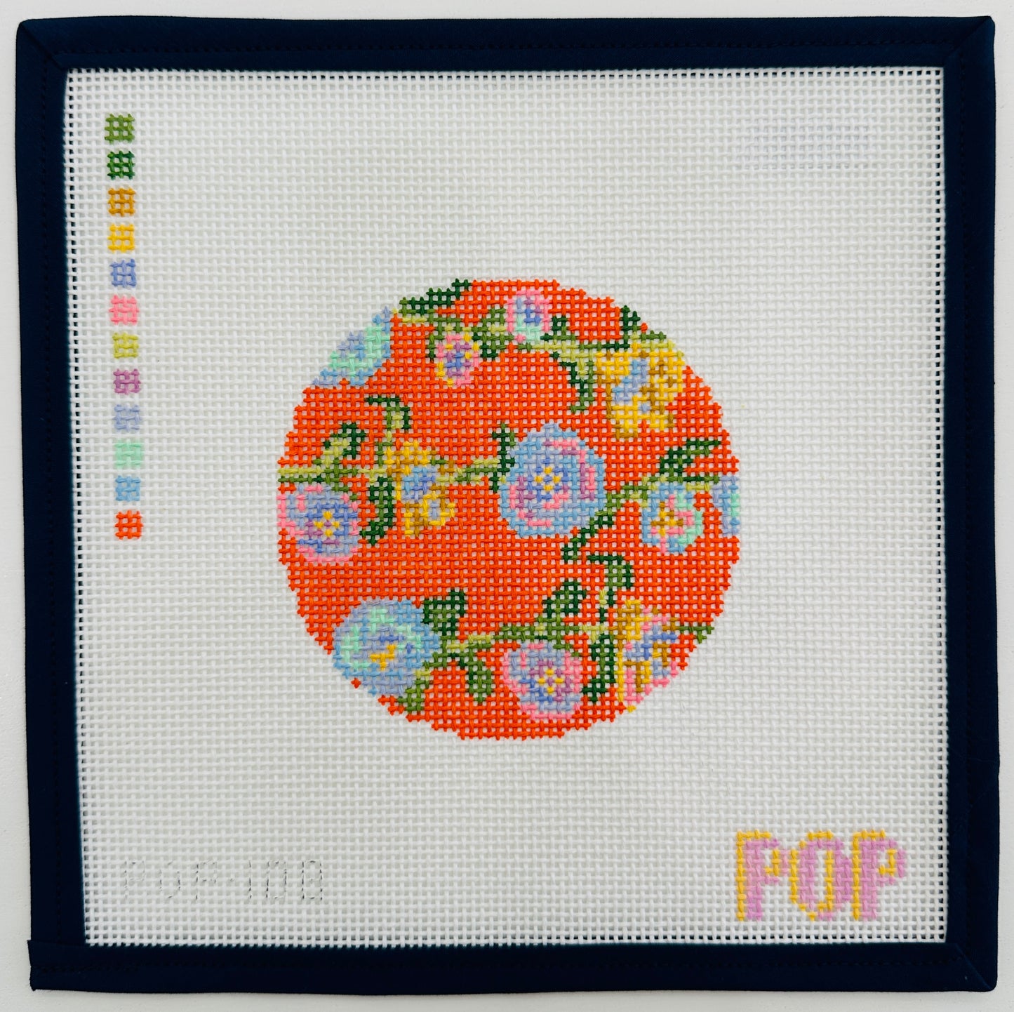 Floral Vine Round- Orange