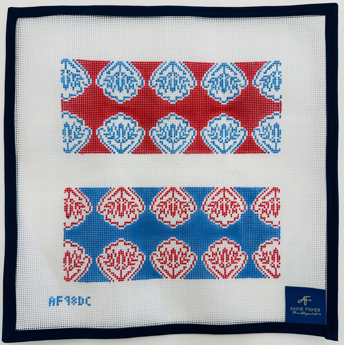 Double Blue and Red Medallion Eyeglass Case