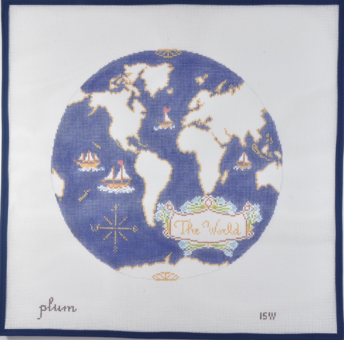 Navy Atlas Pillow