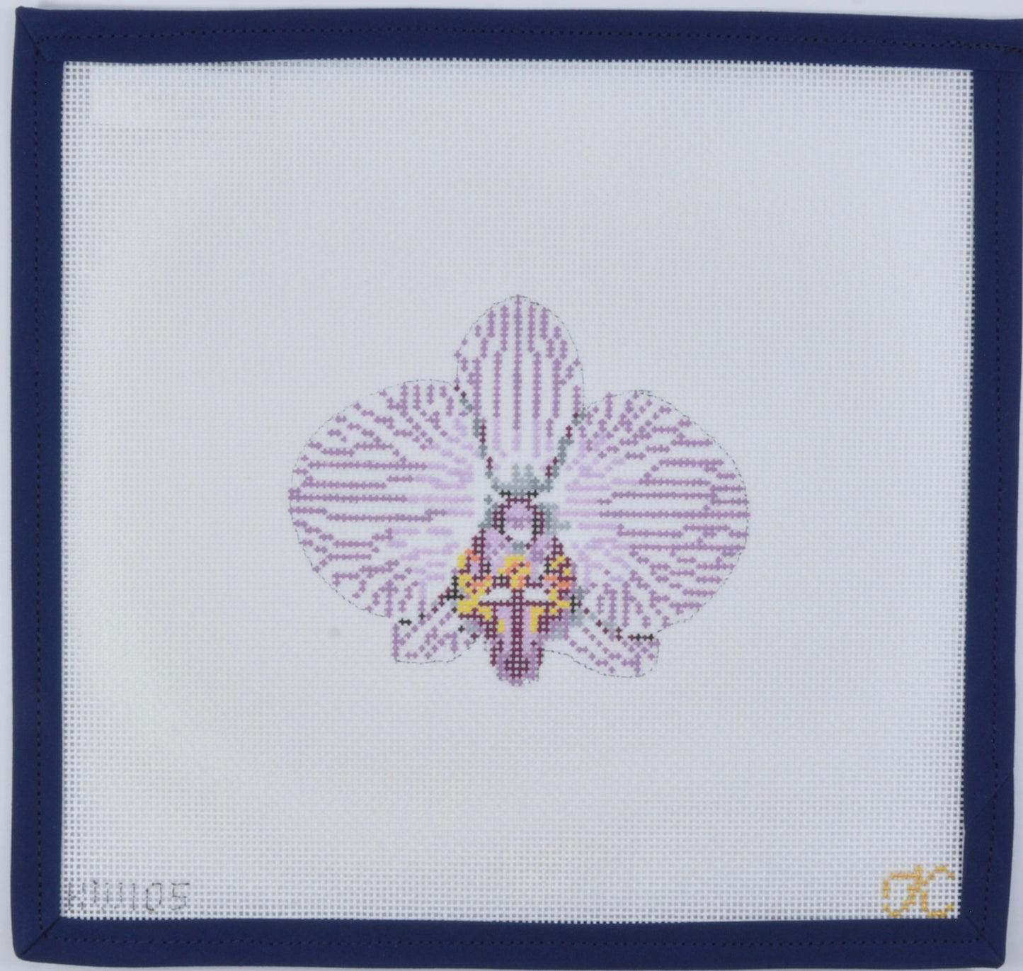 Single Purple Striped Orchid