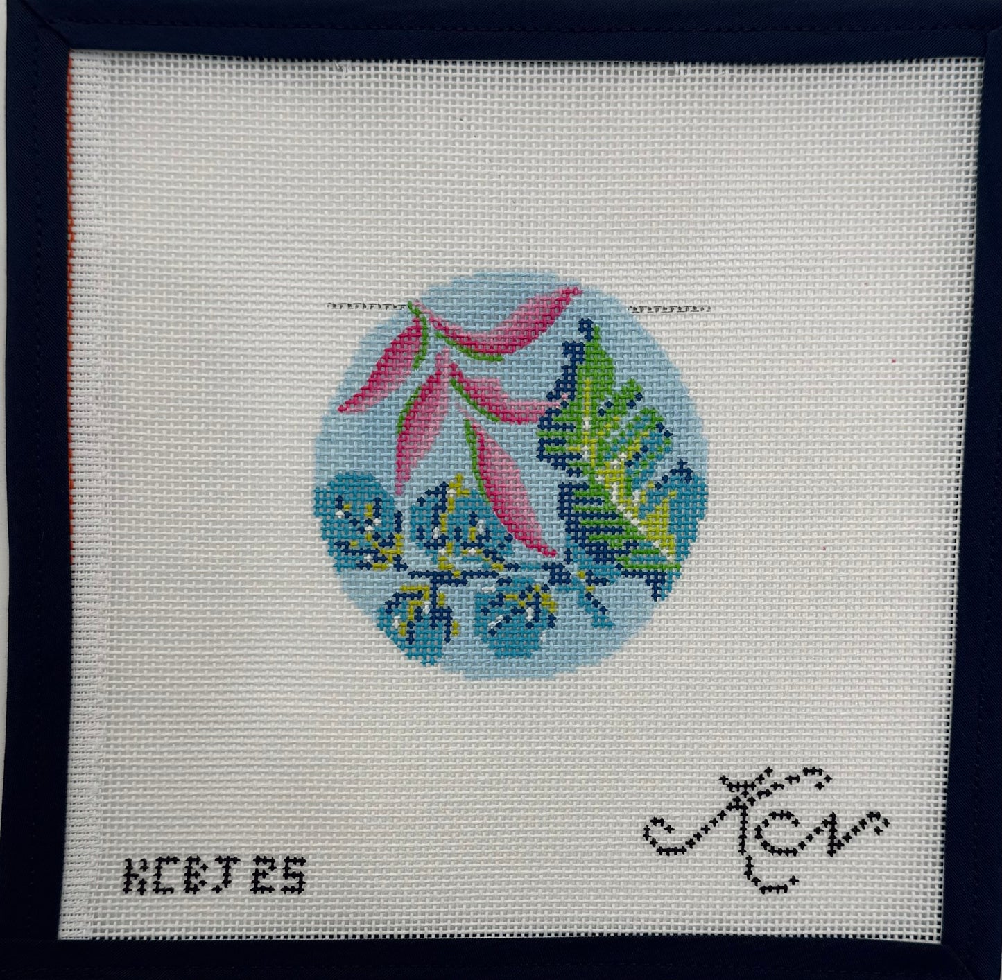 Aqua Teal Banana Leaf