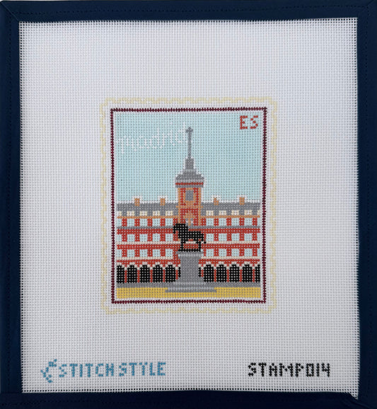 Madrid Plaza Stamp