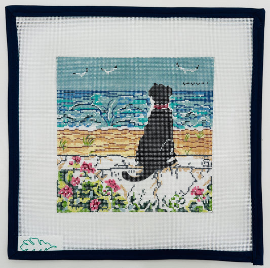 Black Lab at Beach