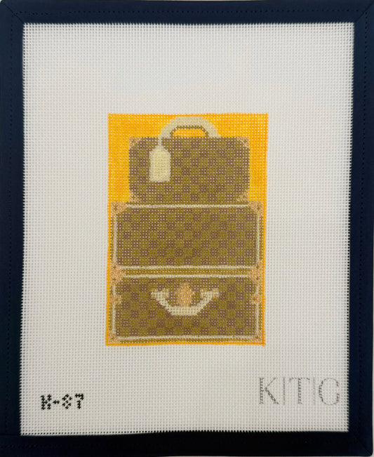 Brown Check Travel Trunks