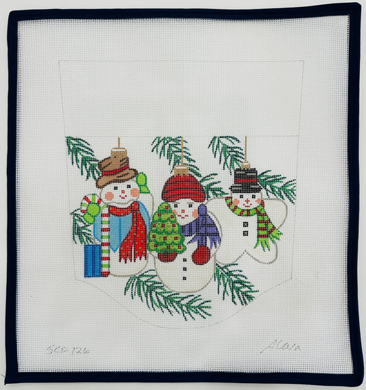 Snowman Ornament Stocking Cuff
