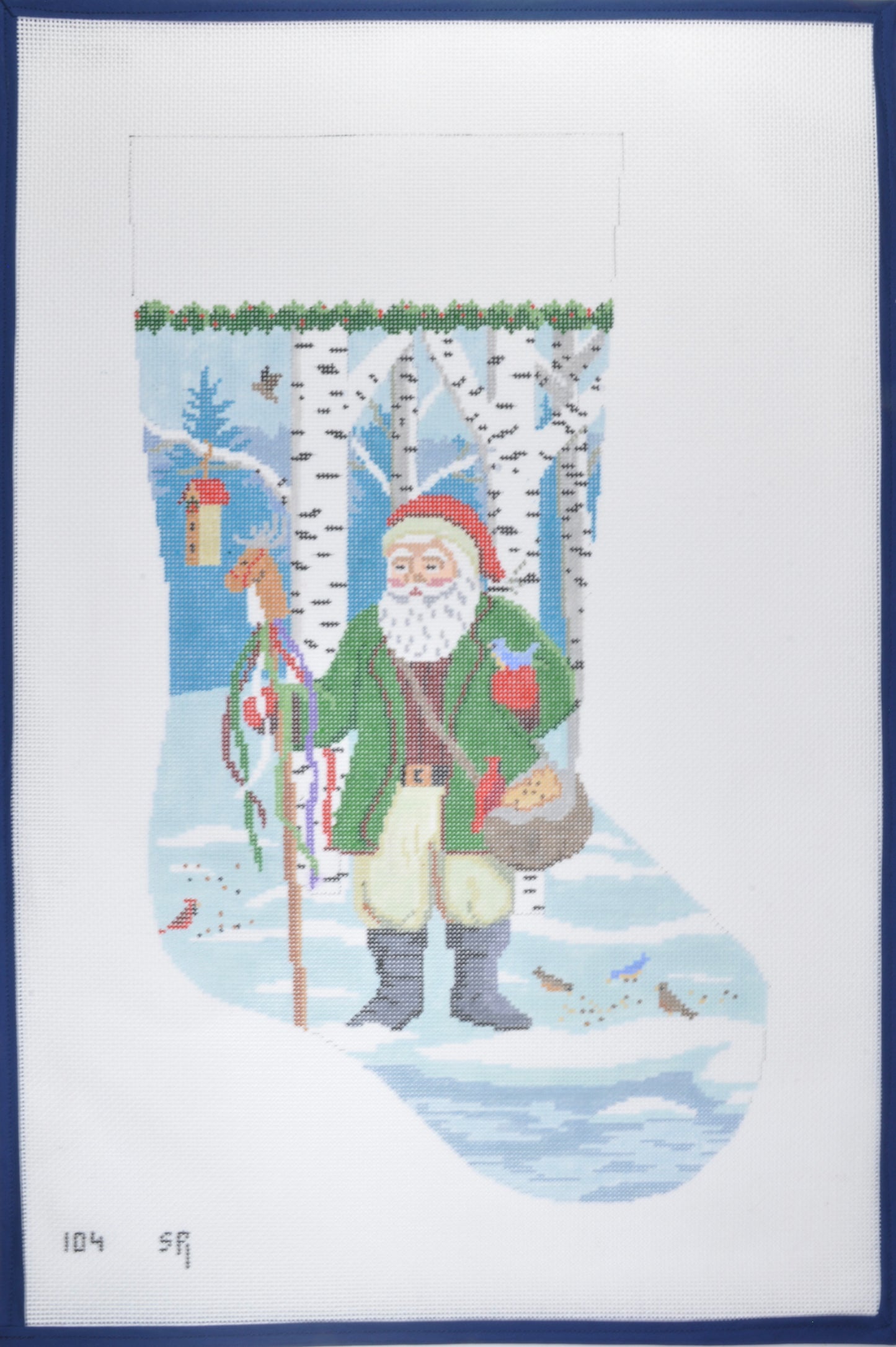 Santa Feeding the Birds Stocking