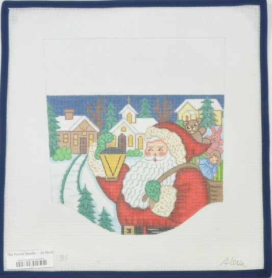 Santa & Girl Toy Stocking Cuff