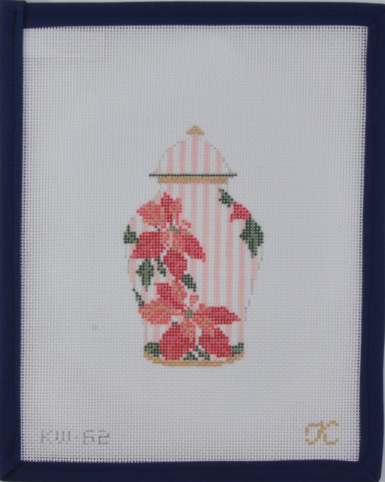 Poinsettia Ginger Jar