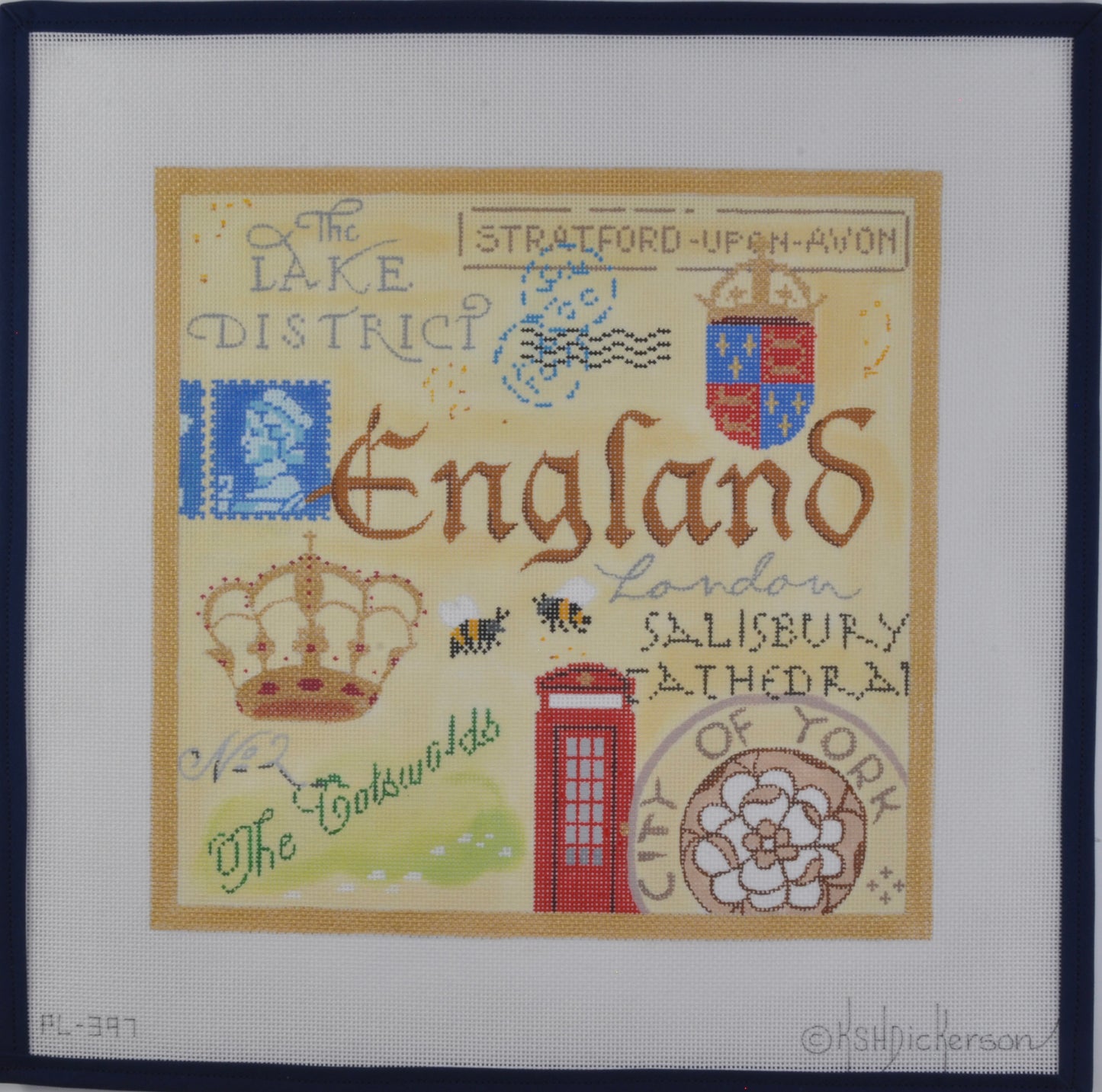 England Collage Stamp