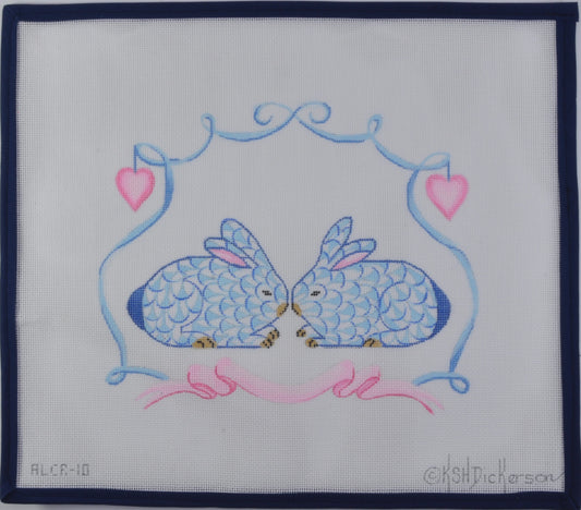 Blue Kissing Bunnies