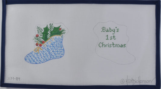 Herend Blue Baby Shoe