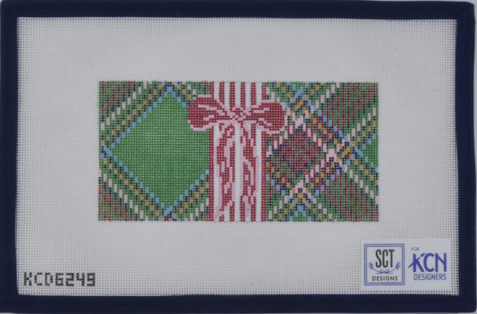 Green Plaid and Bow Insert
