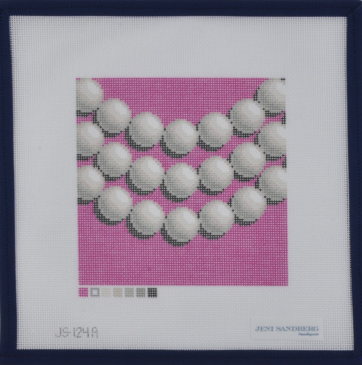 Fuchsia Pearls Square