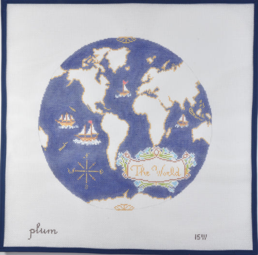Navy Atlas Pillow