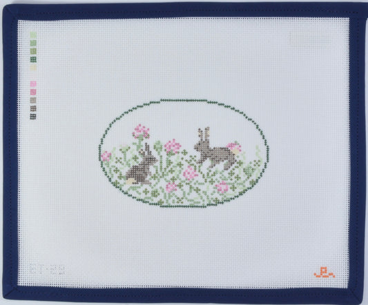 Bunny in Clover Oval