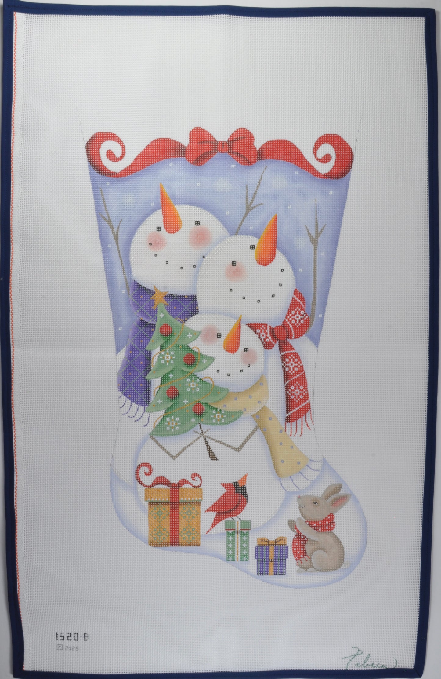 Three Snowman Family Stocking