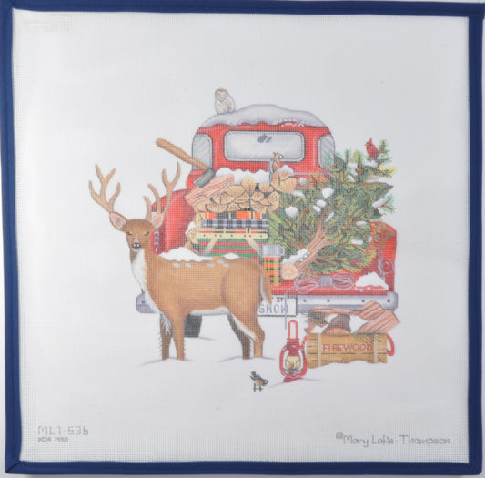 Snow Truck with Deer