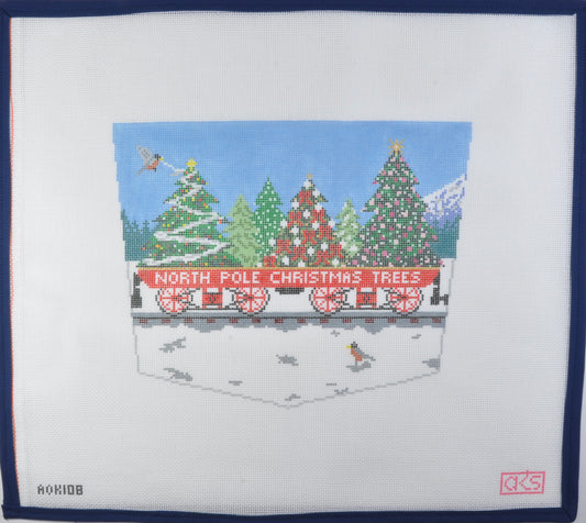 North Pole Tree Stocking Cuff