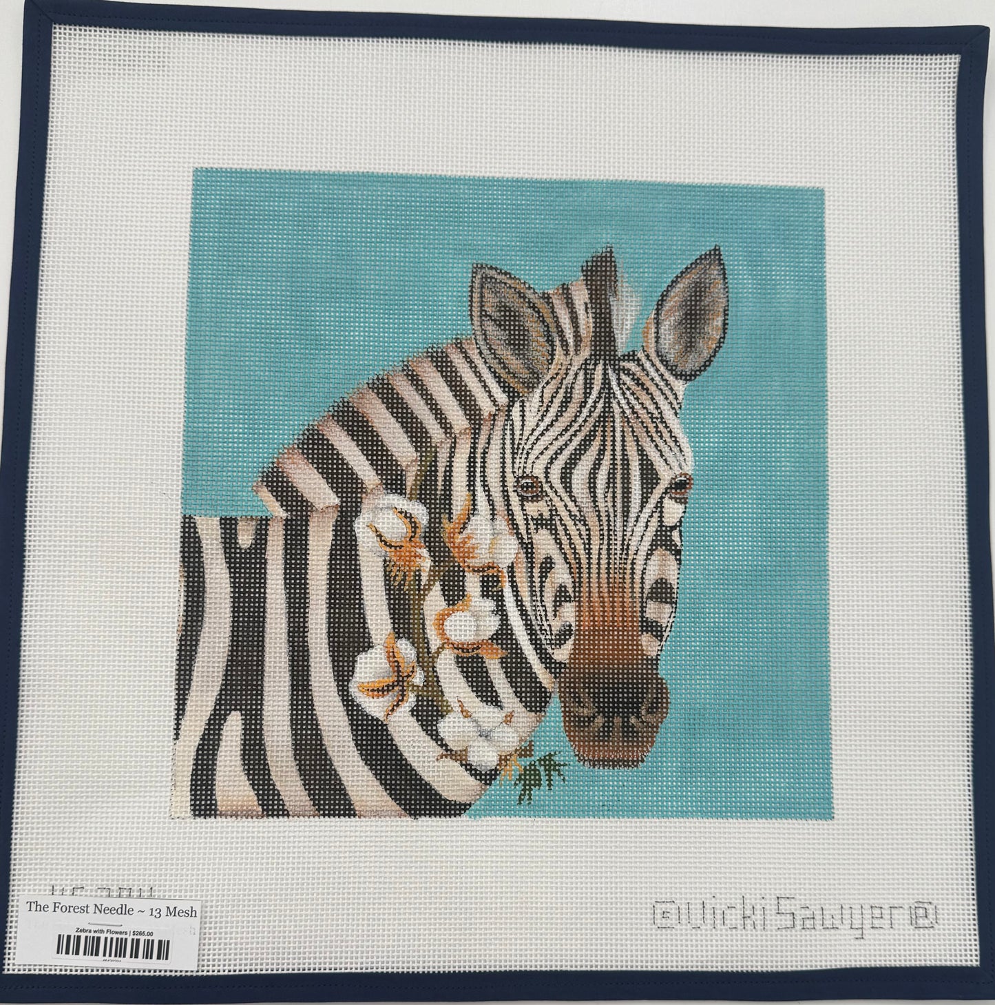 Zebra with Flowers