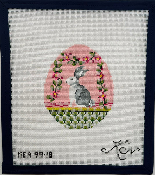 Pink Garland Bunny Egg