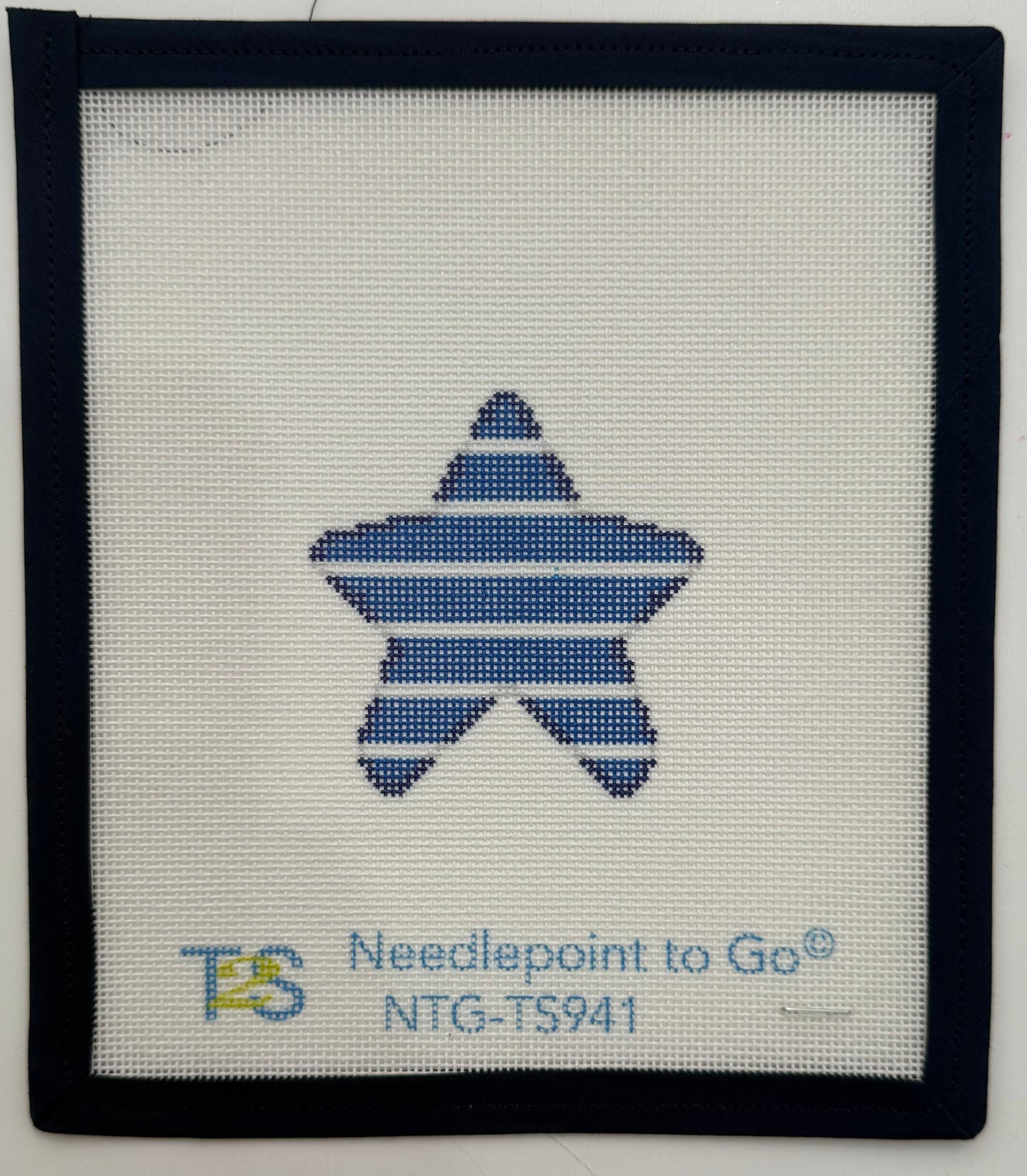 Blue Horizontal Stripes Mini Star