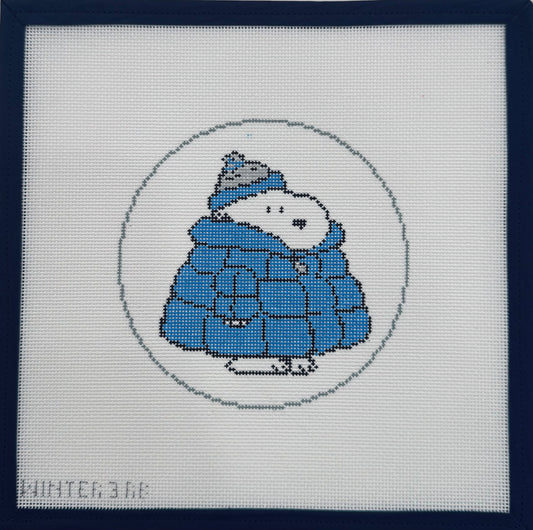 Snoopy in Blue Puffer Coat