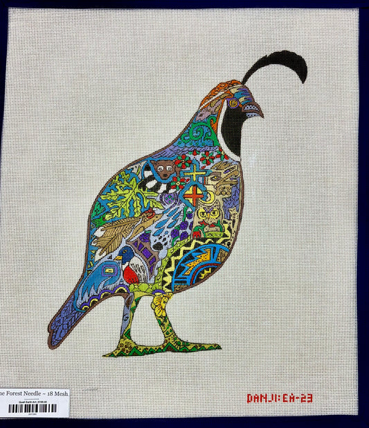 Quail Earth Art