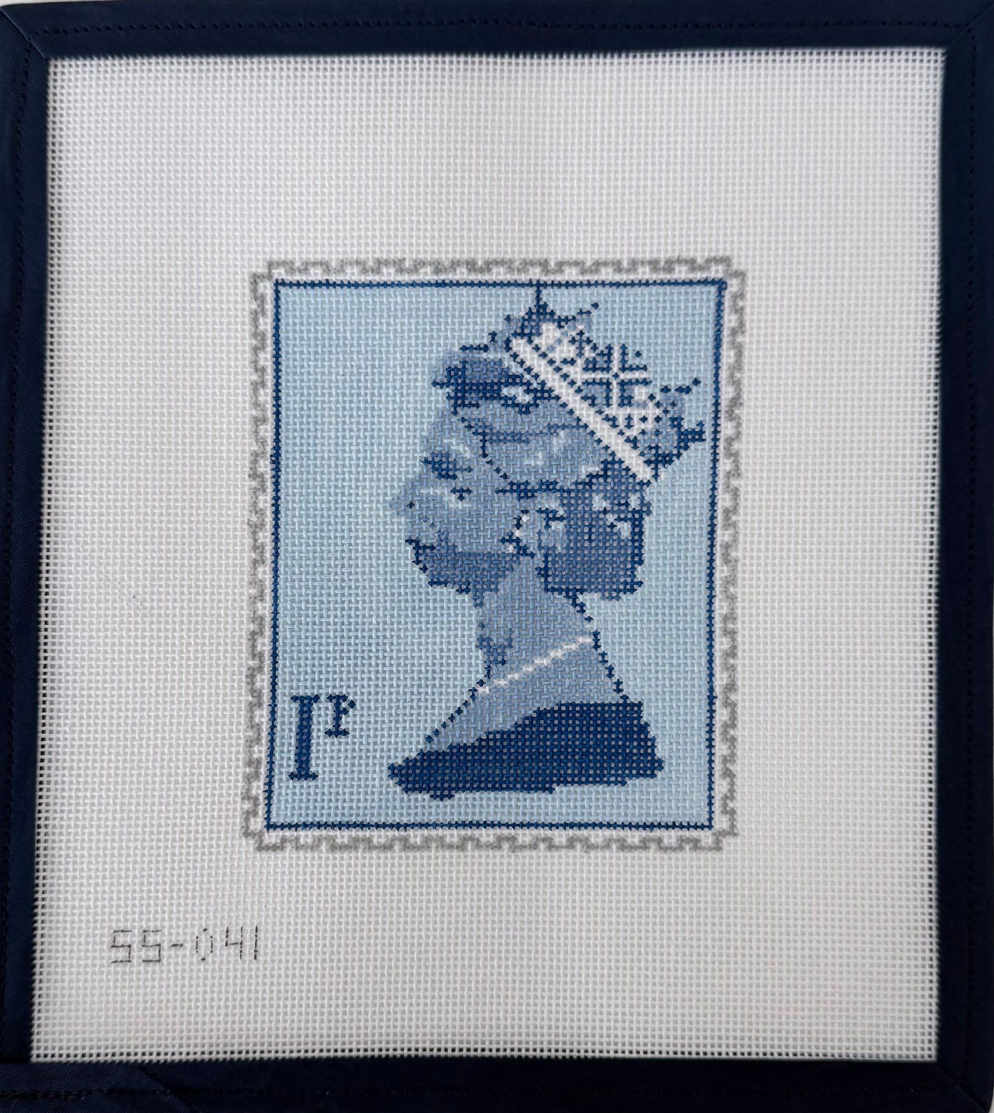 Blue Queen Elizabeth Stamp