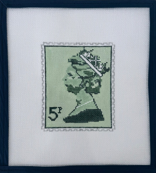 Green Queen Elizabeth Stamp