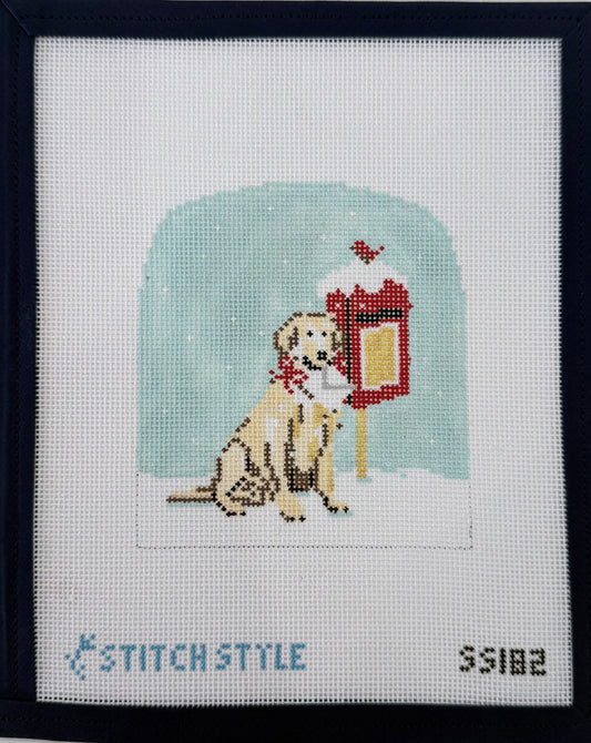 Winter Village - Dog with Letter